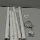 Closet Rods for Hanging Clothes, 17 to 84 Inch Heavy Duty Stepless Adjustable Closet Hanging Rod, 1.3 Inch Diameter Metal Closet Rod for Wardrobes Laundry Bedroom RV, White