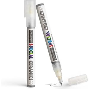 Underglaze Pen for Ceramics Underglaze Markers for Pottery, Art Glaze Pens for Decorating Pottery Bisque, Ultra-fine, Permanent Porcelain Colored Pens, BlackUltra-Fine Tip