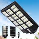 4800W Solar Street Lights Outdoor, Wide Agnle Street Light Dusk to Dawn, 6500k Solar Commercial Lights Outdoor High Lumen with Motion for Parking Lot, Dirveways