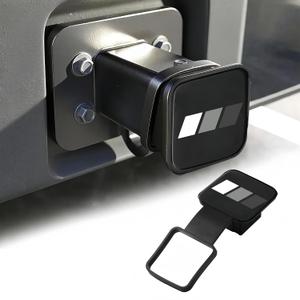 2 inch Tri-Color Trailer Towing Hitch Cover Receiver Rubber Receiver Tube Hitch Plug Tow Hitch Receiver Protection Cover Compatible with Toyota Accessories (GW Stripe)