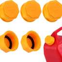 6PCS Gas Can Caps, 5 Gallon Gas Can Cap Replacement, Universal Coarse Thread Gas Cap for Gasoline, Portable Gas Tank Lid for Improved Sealing and Transportation