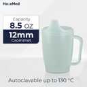 Adult Sippy Cup with Easy-Grip Handle & Spout Lid, 8.5 oz Lightweight & Spill-Resistant Mug for Seniors & Adults, Use for Cold Beverages, Travel & Home - 1 Pack