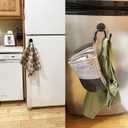 2-Pack Adjustable Sponge Holder for Kitchen Stainless Steel Sink- Brush Holder, Sponge Caddy Organizer perfect for hanging dish cloths to dry - Double Strong Magnetic Mount - No rust, easy to drain