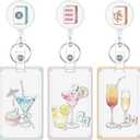 3 Set Badge Holder Retractable Reel ID Badge Holders with Clip Cute Name Badge Holders for Teacher Nurse Doctor Student Office Workers