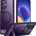 Temdan Magnetic for Samsung Galaxy S25 Ultra Case, [Innovate Stand][Military Grade Drop Protection][Non Slip][Translucent Matte] Shockproof Phone Case for Galaxy S25 Ultra 6.9" 2025 -Purple