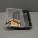 GoodCook Everyday Nonstick Steel Oblong Pan with Lid, 9" x 13", Gray