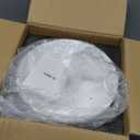 LE TAUCI 10" Ceramic Decorative Bowl, Key Bowl for Entryway, Handcrafted Sturdy Pedestal Bowl, Modern Farmhouse Fruit Bowl for Kitchen Counter, Centerpiece, Speckled White