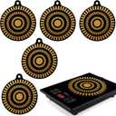 5pcs Thermochromic Silicone Induction Cooktop Protector Mat - Silicone Mat for Induction Cooktops