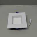 1 Pack 6 Inch Square LED Recessed Lighting, 5CCT Ultra-Thin LED Ceiling Lights, 2700K/3000K/3500K/4000K/5000K Selectable, 13W, IC Rated, Dimmable White Square Trim with Junction Box