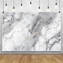 Leowefowa 10x8ft Luxury Gray Marble Photography Backdrop Abstract Gradient Art White Gray Marble Background Luxury Modern Gold Texture Birthday Weeding Party Banner Studio Prop Decoration