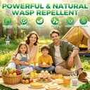 10 Pack Peppermint Wasp Repellent Pouch for Yard, Natural Carpenter Bee Repellent Keep Yellow Jackets Out from Outdoor Yard Attic Garden House, Long-Lasting Protection, Safe for Dogs and Children