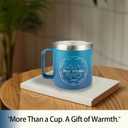 Coffee mugs gift for men, Birthday gifts for men, thoughtful men's gift coffee mug, birthday gifts for husband or father or teen, personalized father's day gift, 14 oz blue coffee mug