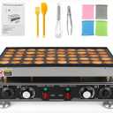Commercial Mini Pancake Maker 50PCS Dutch Pancake Maker 1600W Mini Pancakes Maker Machine, Restaurant Dorayaki Maker Stainless Steel Poffertjes Maker, Non-stick Coating
