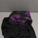 Mojessy Sheer Dress for Women Sexy Short Sleeve Ruched Mesh Bodycon Dress Adjustable Strap Top Mini Skirt 3 Piece Outfits Set, Floral Purple, M