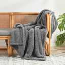 HORIMOTE HOME Ultra Soft Cozy Sherpa Throw Blanket, Grey Pattern Reversible, Light Weight Warm Decorative Boho Style Throw Blanket Cover for Sofa, Couch, Bedroom,Travel, Outdoor,60x80