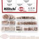Hilitchi 420PCS Mica Insulator Sheet Assortment Kit: TO-220, TO-3P, TO-3P11, TO-3PL, To-3 Rectangle Mica Insulation Sheet with Hole and without Hole