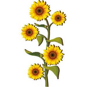 Ferraycle Wooden Sunflower Wall Decor Hanging Sunflower Outdoor Decor Rustic Flower Wall Art Yellow Large Farmhouse Signs for Indoor Bathroom Porch Patio Bedroom Accessories (Flower,Wood)