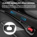 YGDMD 2PCS Car Gap Filler with Storage Slots,Upgrade Version Car Seat Gap Filler Organizer for Keys and Phone Holder,Multi-Purpose No Drop Seat Guard Avoid Items Droping (Black)