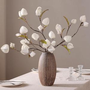 GLIDLION 4PCS Artificial Physalis Branch for Vase - 29" Faux Cape Gooseberry Stem, Realistic Fake Branches for Kitchen, Home, Farmhouse, DIY Arrangements Decorations (Cream)