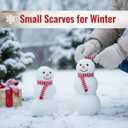 Healifty 20pcs Christmas Mini Scarfs: 7.860.19Inch Tiny Snowman Scarves for DIY Crafts - Xmas Wine Bottle Hanging Ornaments Decor in White & Red