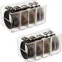 Acrylic Belt Organizer, 2 Pack with 5 Adjustable Dividers, Clear Stackable Belt and Tie Storage Organizer for Closet and Drawer, Multi-Purpose Display Bins for Belts,Ties, Socks, Underwear