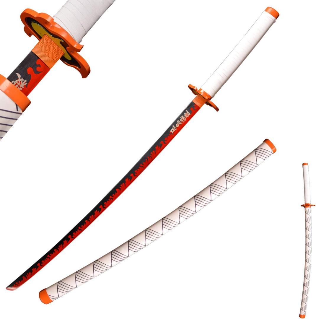 Sword fort Metal Demon Sword 104cm/41inchs,Stainless Steel, Hashira Pillar and Protagonist Katana for Anime Cosplay, Anime Original Textures, Multiple Styles to Choose from