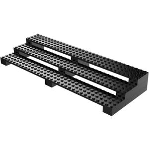 Brick Minifigure Display Stand  3-Tier Display Case for LEGO Minifigures  Holds 35 Figures  Black Organizer Shelf for Collectors | Great Gift for Minifigure Lovers