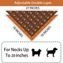 4 x Thanksgiving Dog Bandanas Puppy Scarf - Gobble Turkey Dog Outfits - 2 Pcs Adjustable Triangle Double-Layer Reversible Fall Pet Bandanas for Small Medium Large Dogs