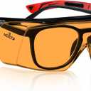 NoCry Blue Light Blocking Safety Glasses Over Eyeglasses with 100% UV Protection  UV Light Protection with Anti-Fog & Anti-Scratch Lenses; ANSI Z87.1 Certified  Adjustable Temples with Anti-Slip Tip