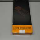 SpaceAid Knife Drawer Organizer Bamboo Insert Dock, Kitchen Steak Knives Holder Organizers Block for Drawer in Storage Organization (Small, White)