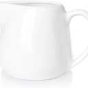ONTUBE Ceramics Creamer Pitcher 11 oz Cream White