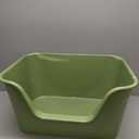 Extra Large Litter Box with High Sides 25.27" Lx17.83 Wx13.11 H,Anti-Splashing,Tool-Free Assembly,Multi Kitty Cat Litter Box,Jumbo (Green)