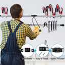 4 Pieces 18" Magnetic Tool Holder Strip, Stainless Steel Surface Tool Magnet Bar, Metal Tool Organizer Rack for Garage Organization, Easy To Install in Workshop, Mounting Screws Included