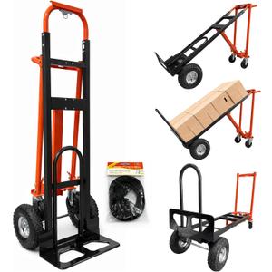 Aluminum 4 in 1 Convertible Hand Truck Dolly with 4 Wheels