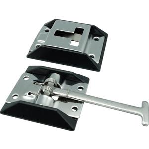 1 Set Polished Stainless Steel RV Door Holder T-Style Entry Door Catch for Camper Trailer Motorhome (Self Closing (3.6 Inches))