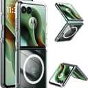 Magnetic Case for Motorola Razr Ultra 2025 - Compatible with Magsafe - Crystal Clear Hard Back + Soft TPU Bumper Shockproof Cover Phone Case for Moto Razr Ultra 2025 - Transparent
