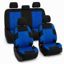 FH Group Travel Master Car Seat Covers, Airbag and Split Rear Car Seat Cover Universal Fit Interior Accessories for Cars Trucks SUV, Automotive Seat Covers, Blue