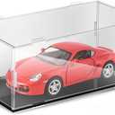 DoubleFill 1 Pcs Clear Acrylic Display Case for 1: 24 Model Car Requires Installation Acrylic Display Box with Black Base Model Storage Case Stands for Toy Car Collectibles