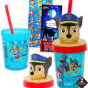 Paw Patrol Travel Cup Set - Drinking Cups Bundle of 2 BPA-Free Cups, Lid & Straw Plus Stickers for Toddlers | 13oz Paw Patrol School Supplies