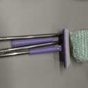 Snap Grip Mini Mop,Convenient Cloth Changing Mini Mop,Retractable Gap Dust Cleaner Flat Mops with Locking Head &Sweeping Cloths,1mop + 5random Color Rags (Purple)