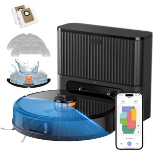 VONKO Robot Vacuum and Mop, 8000Pa, Self-Emptying, LiDAR Navigation