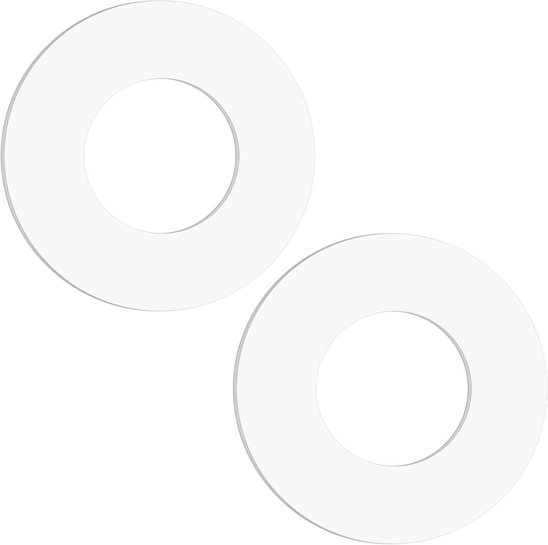Chumia 2 Pcs 7-3/4 Inch Trim Rings Ceiling Medallions for Recessed Can Ceiling Light Medallion Home Improvement Decorative Steel Flat Goof Ring & Cover Plate for 5" & 6" Cans(White)
