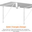 4 Pack Heavy Duty Closet Shelf & Rod Brackets, Wall Mounted Closet Shelf Brackets, 11 x 10.2 Inch Closet Shelf Brackets with Rod Support, White