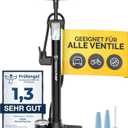 DANSI Bike Floor Pump with Gauge, Floor Bicycle Pump with Both Presta and Schrader Bicycle Pumps Valves High Pressure 180Psi Multi-Purpose Portable Air Pump for Road Bike MTB Sports Balls (Black)