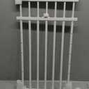 Mikikit Freestanding Indoor Pet Gate Retractable Dog Barrier for Doorways Stairs and Rooms Lightweight and Easy to Install Fits Wide High