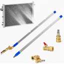 40" Radiator Cleaning Wand, Narrow Gap Cleaner with Dual Water & Air Use