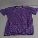 Sequin T-Shirt Dress Plus Size Sparkly Short Sleeve Party Club Dress Women Sexy Casual Shinny Backless Shirt Dresses (Small, Purple)