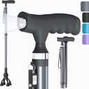 Walking Cane with LED Light for Seniors Men Women, Adjustable Folding Canes for Elderly, Ergonomic Handle & All Terrain Shock Absorbing Base, Walking Sticks for Indoor Outdoor Travel Hiking Support