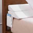 EUHAMS Queen Size Bed Wedge Pillow - Bed Gap Filler Mattress Wedge Headboard Pillow Close The Gap 0-7" Between Your Headboard and Mattress or Wall for Sleeping Backrest Pillow (60"x10"x6" White) (Queen(10 in x6 in x60 in-Big))