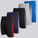 Real Essentials 5 Pack: Men's Mesh Athletic Basketball Shorts Quick Dry Activewear with Pockets, XL